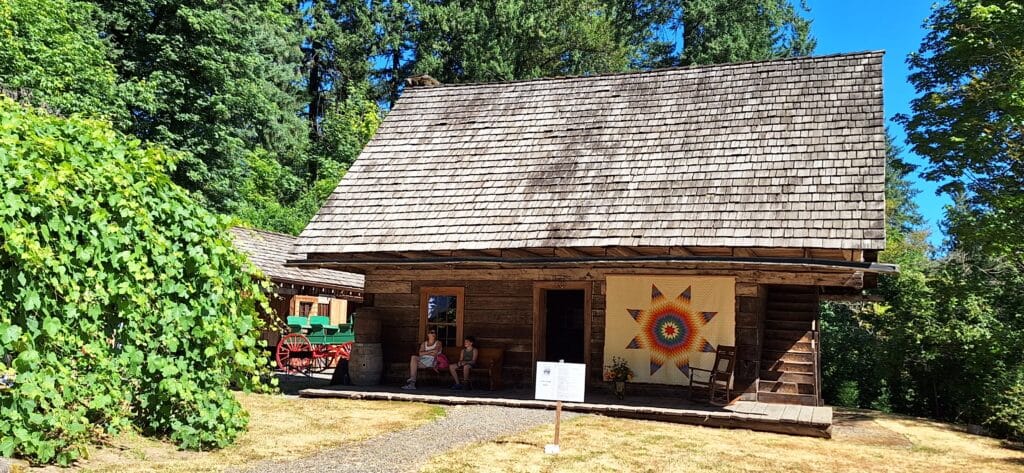 the Baker Cabin in summer