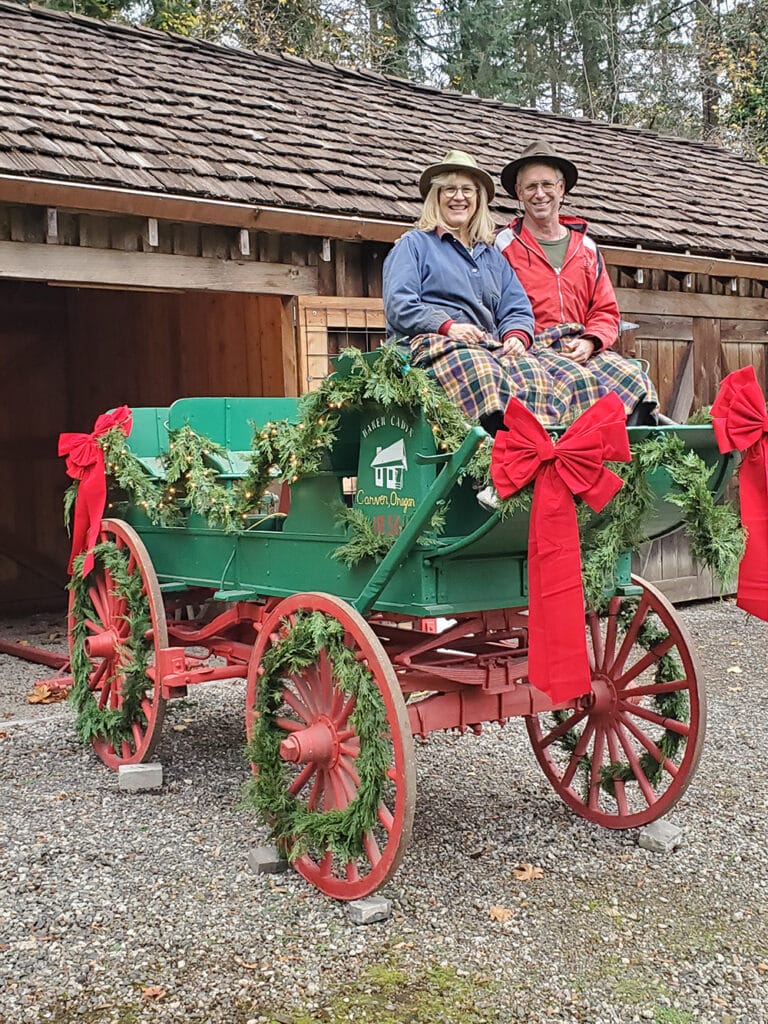 Wagon at the Baker Cabin