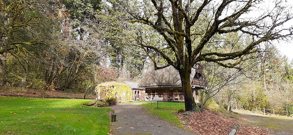 The Baker Cabin in fall time