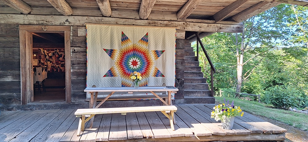 the Baker Cabin porch