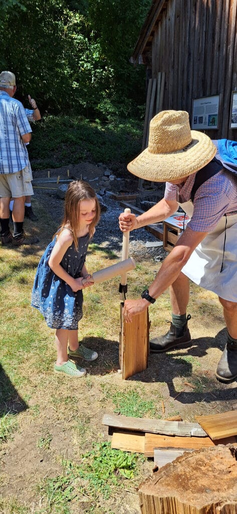 kids activities at the Baker Cabin