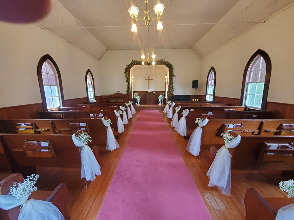 Wedding at The Baker Cabin Church