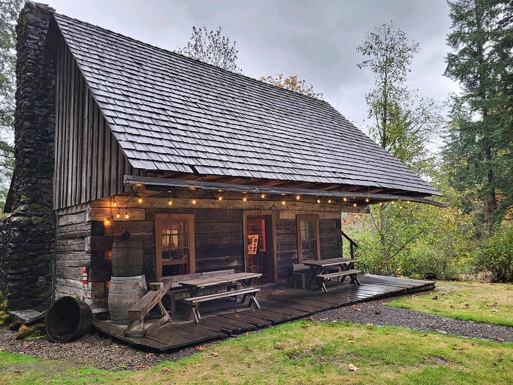 the Baker Cabin after rains